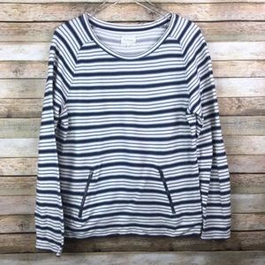 Lou & Grey Striped Top w/ Pockets NWT